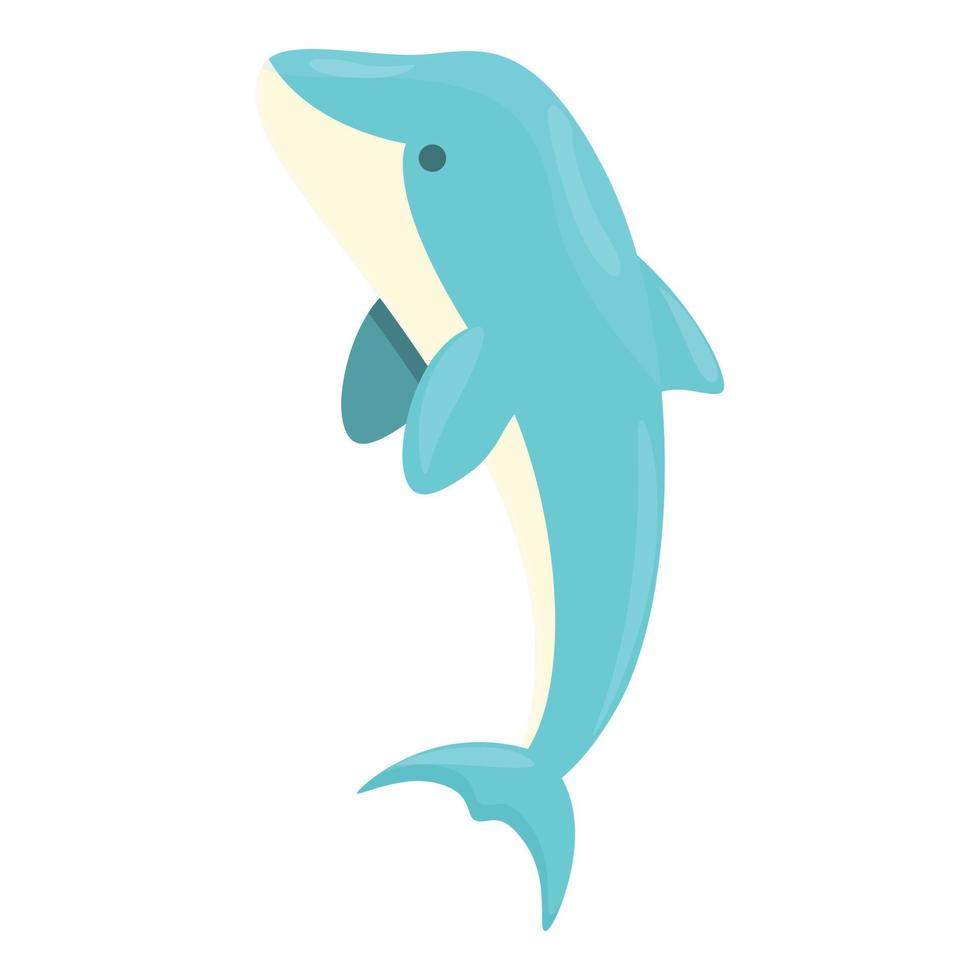 jugando vector de dibujos animados de icono de delfín. pescado de mar