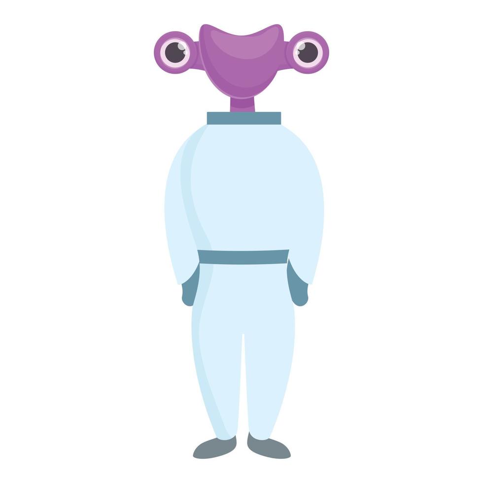 vector de dibujos animados de icono de carácter alienígena. lindo ovni