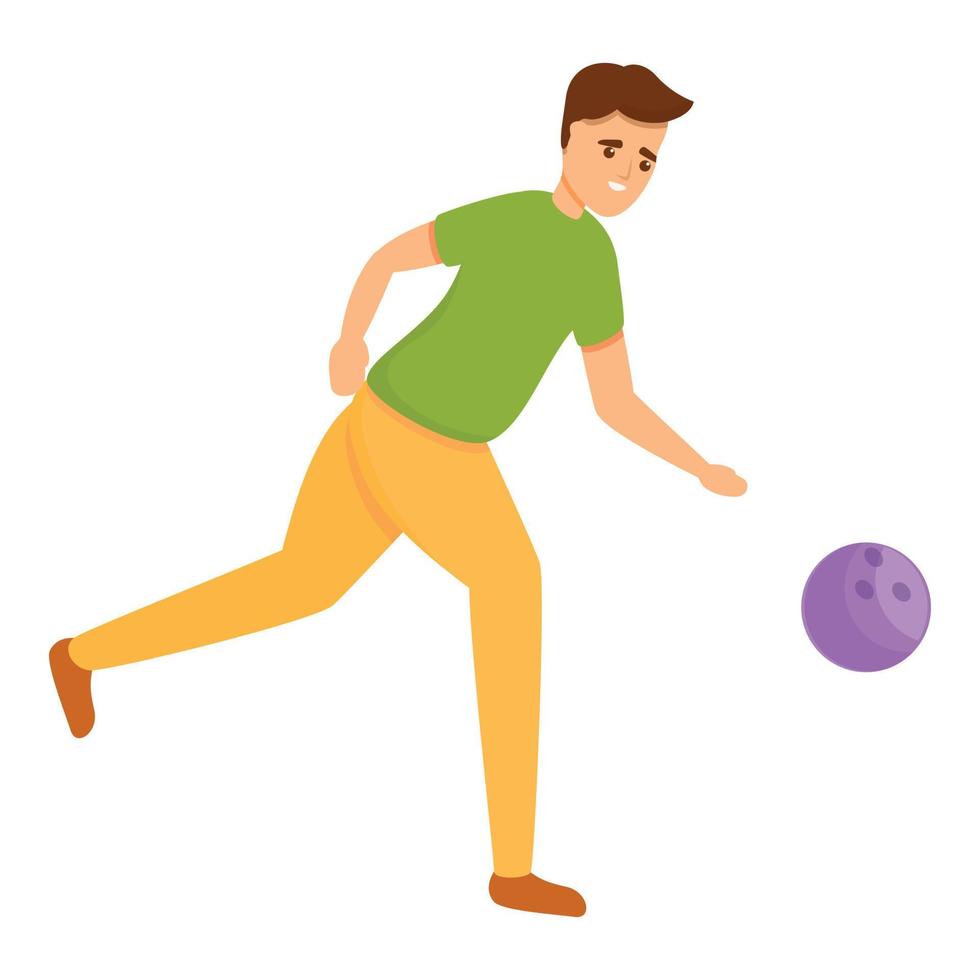 Education playing bowling icon, cartoon style 14350385 Vector Art at ...