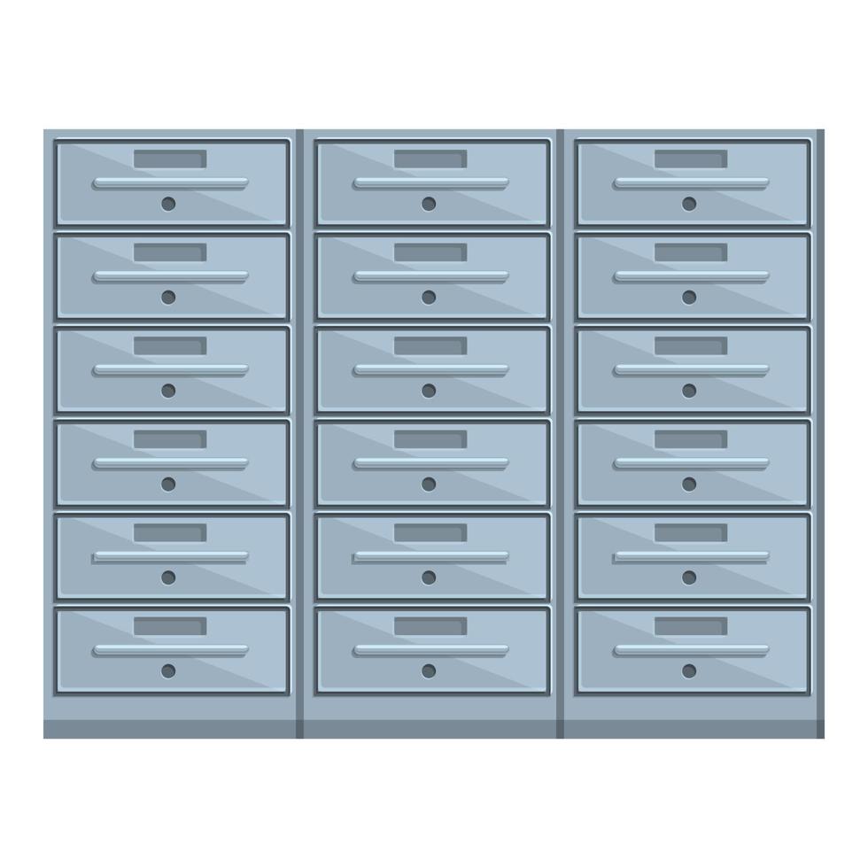 Deposit room button icon, cartoon style vector