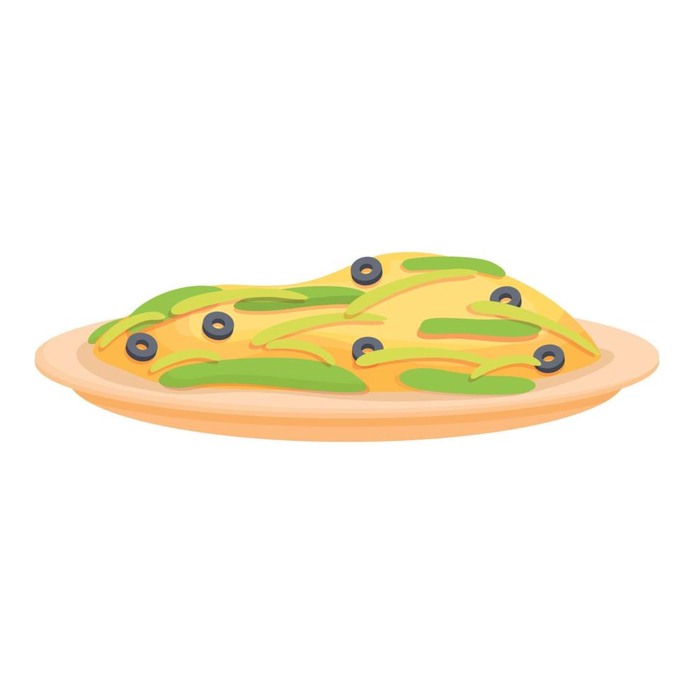 vector de dibujos animados de icono de comida de aceitunas verdes. comida portuguesa