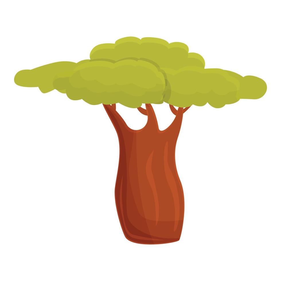 Forest baobab icon, cartoon style vector