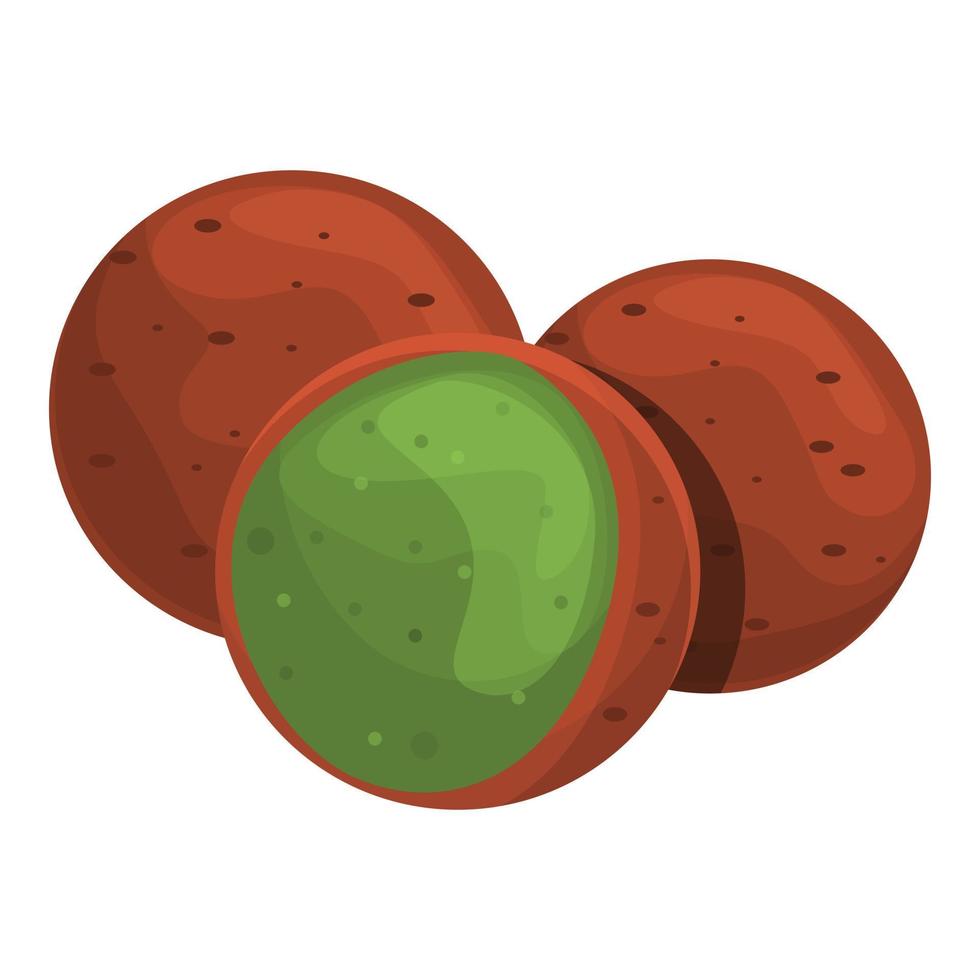 icono de falafel sabroso, estilo de dibujos animados vector