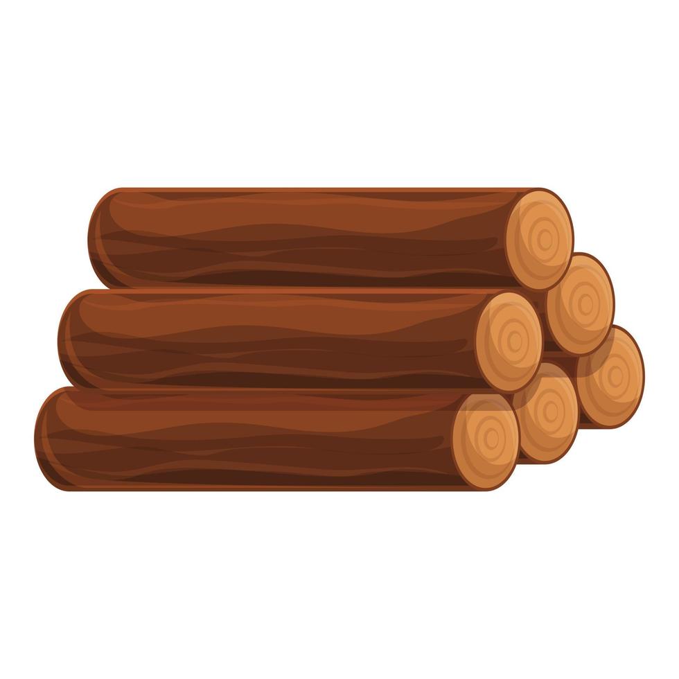 Wood for paper icon, cartoon style vector