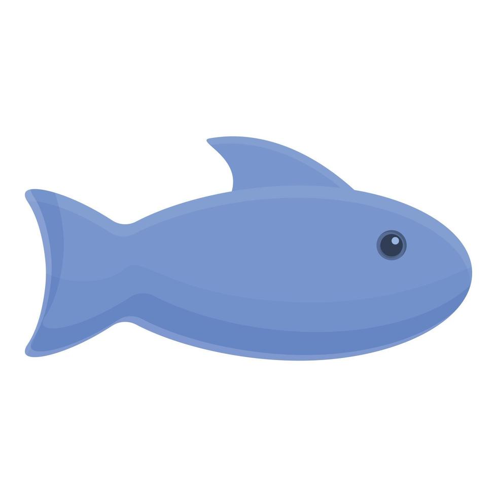 Fish vitamin icon, cartoon style vector