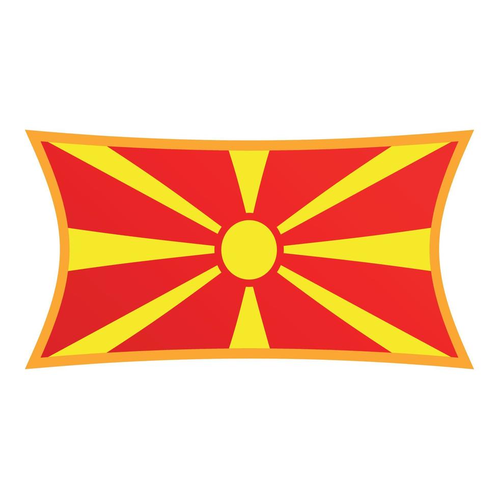 Textile flag icon cartoon vector. National republic vector