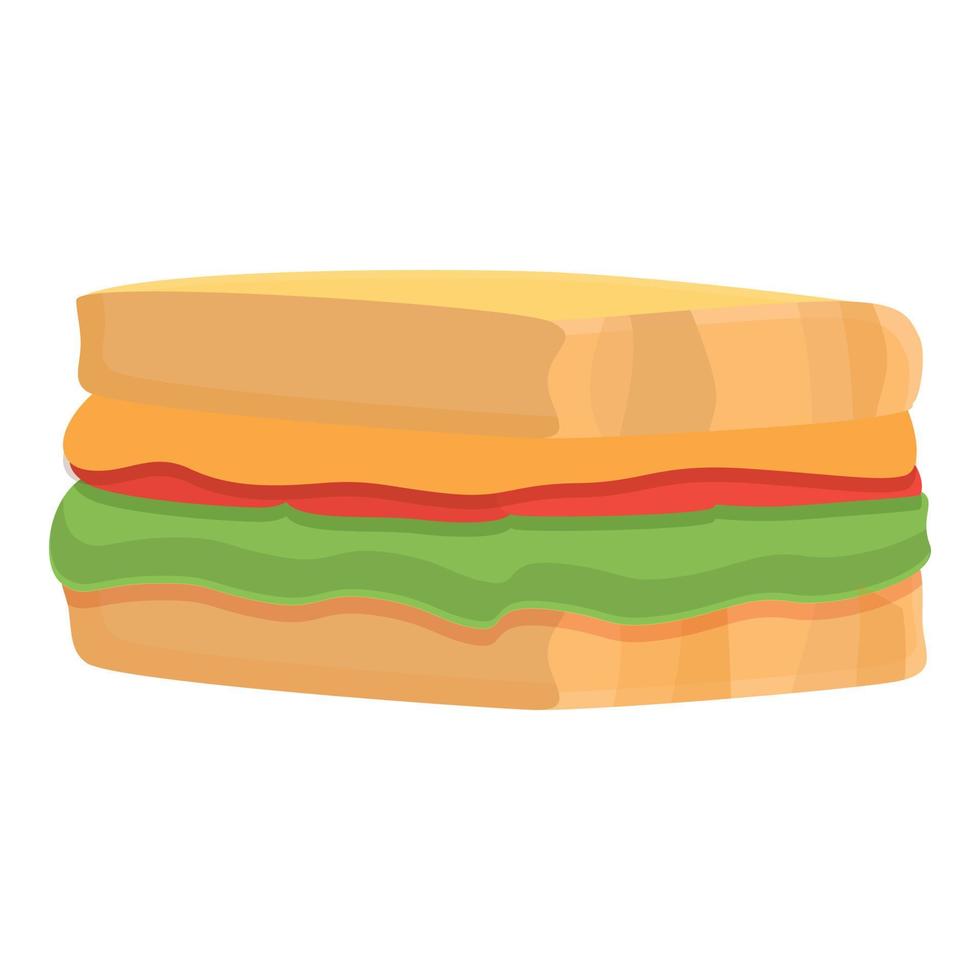 icono de sándwich, estilo de dibujos animados vector