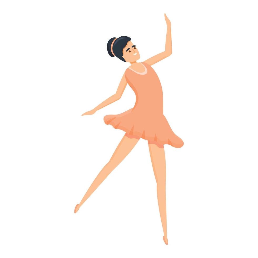 Classic ballerina icon, cartoon style vector