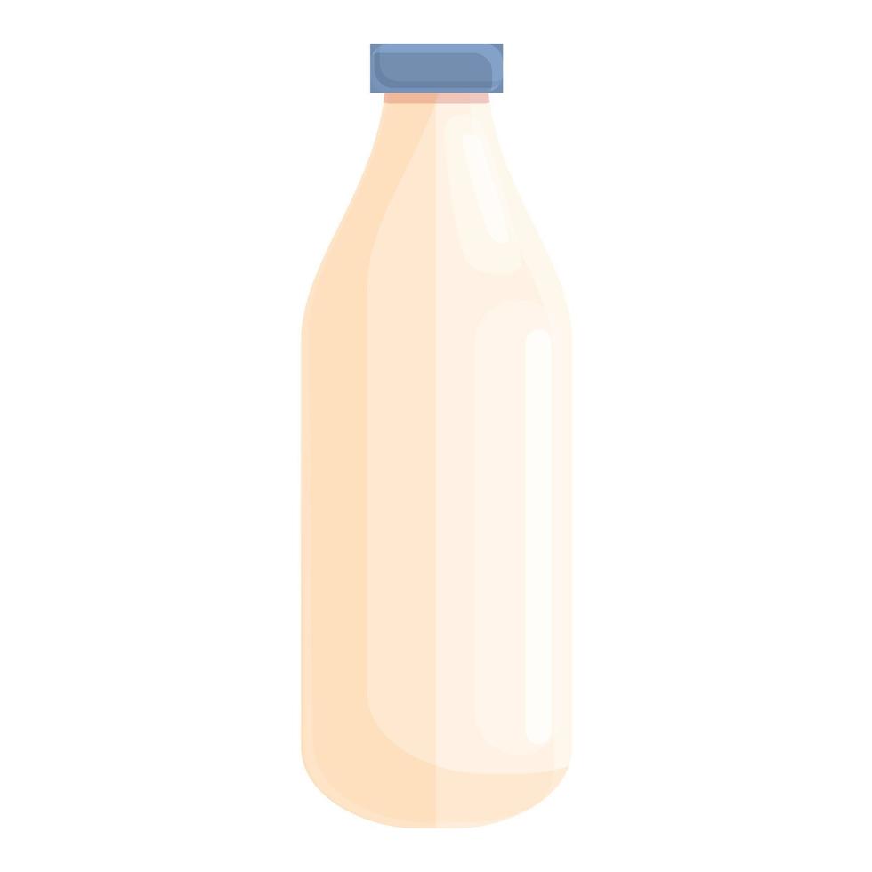 icono de botella de leche, estilo de dibujos animados vector