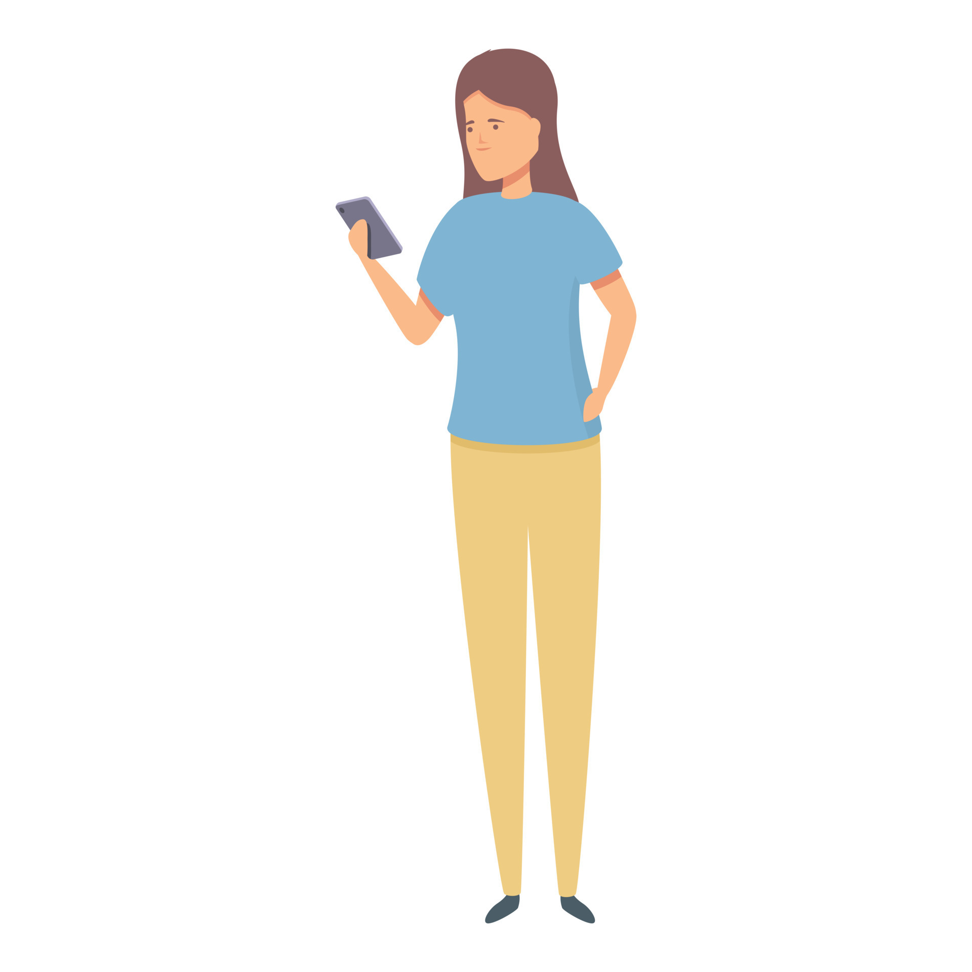 Smartphone reading icon cartoon vector. Digital online 14350570 Vector