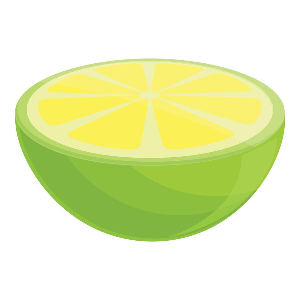Half tequila lime icon cartoon vector. Alcohol drink vector