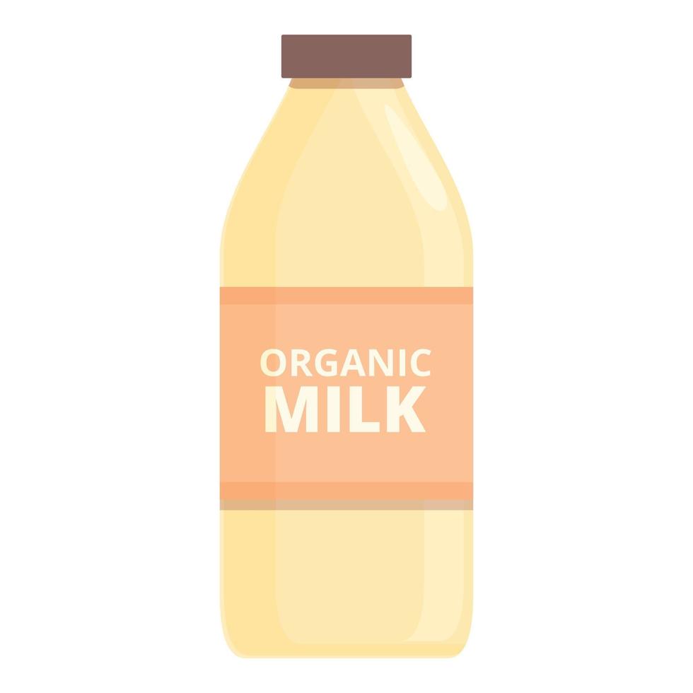 Organic milk icon cartoon vector. Vegetable drink vector