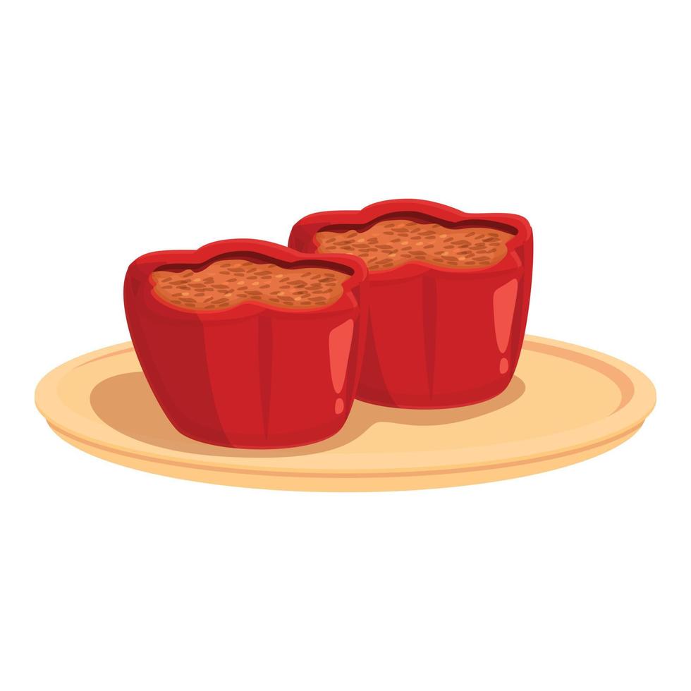 vector de dibujos animados de icono de paprika de arroz. comida cocina