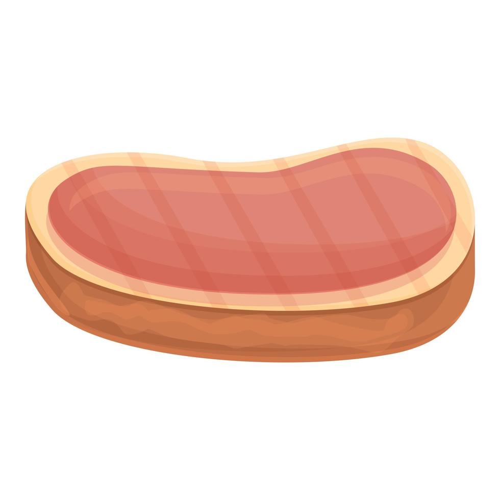 Grilled meat icon, cartoon and flat style vector