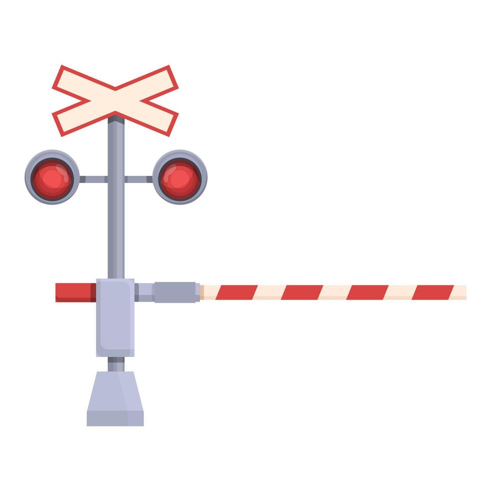 Danger railway icon cartoon vector. Train traffic vector