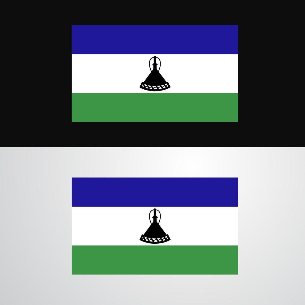 Lesotho Flag banner design vector