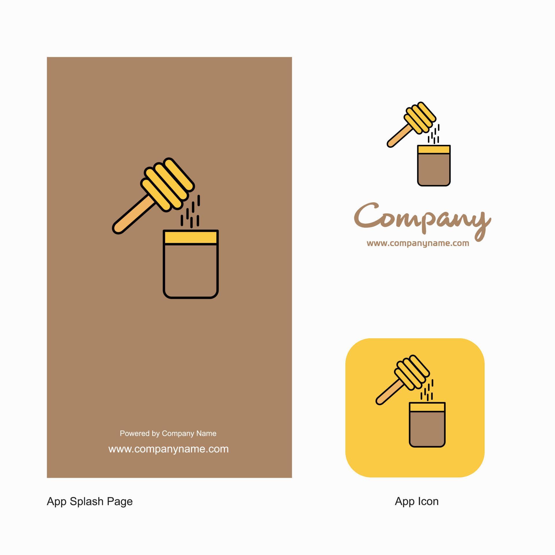 Honey Company Logo App Icon and Splash Page Design Creative Business