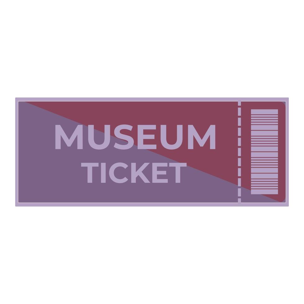 Pass museum ticket icon cartoon vector. Admit coupon vector