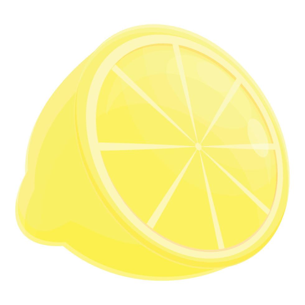 Lemon protein nutrient icon, cartoon style vector