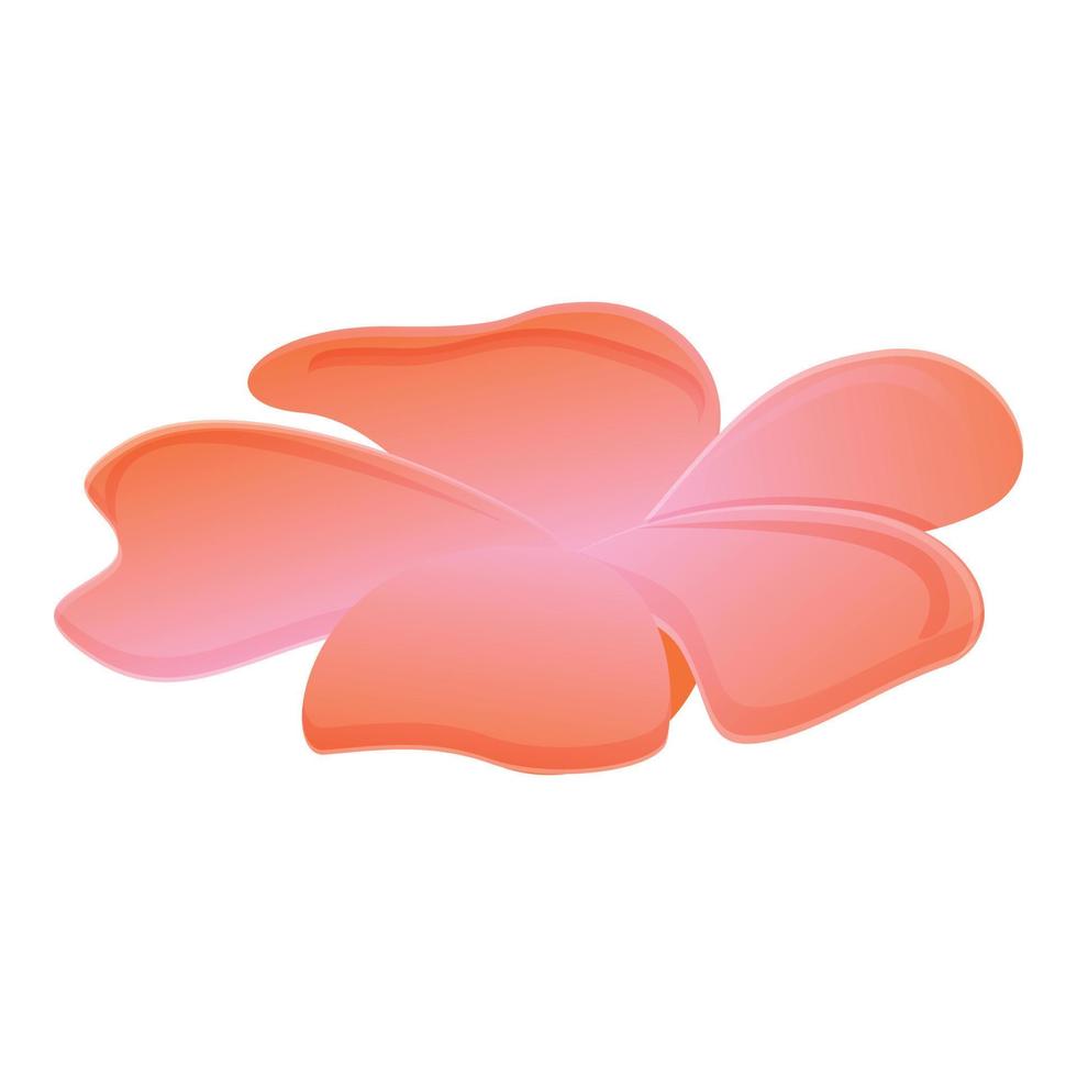 Plumeria tree icon, cartoon style vector