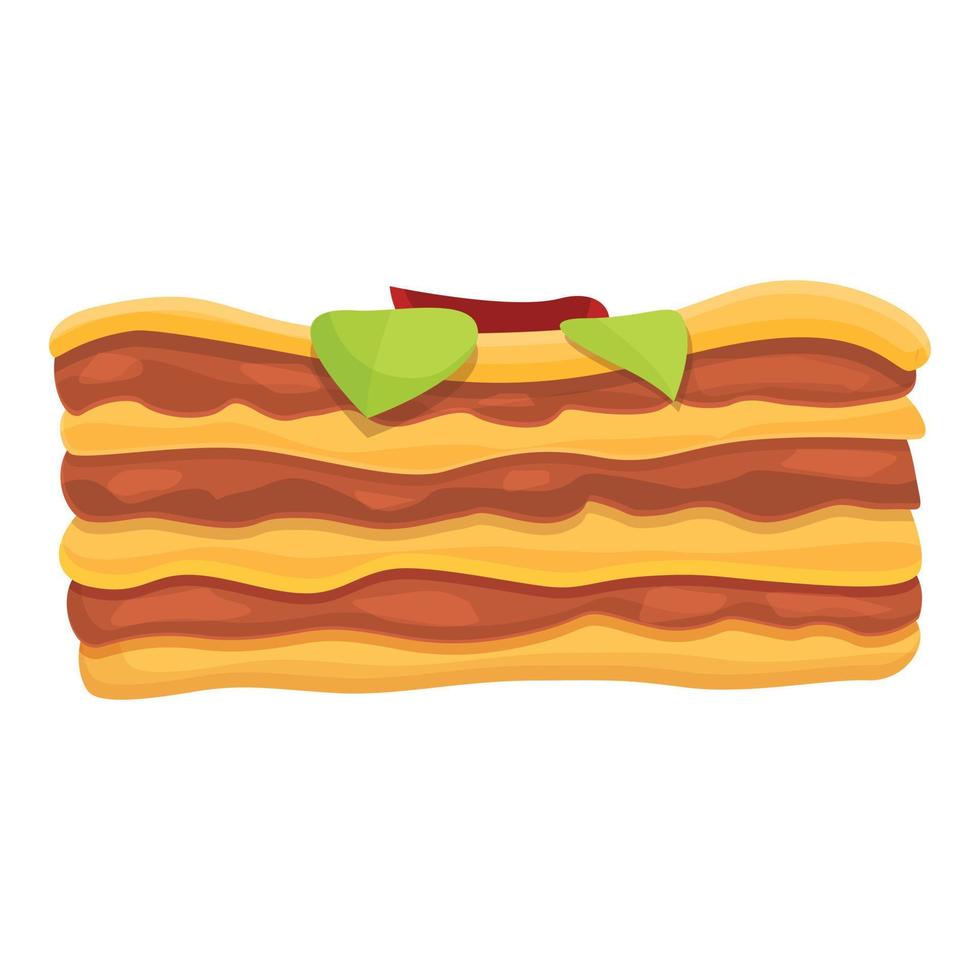 Risotto lasagna icon cartoon vector. Lasagne dish vector