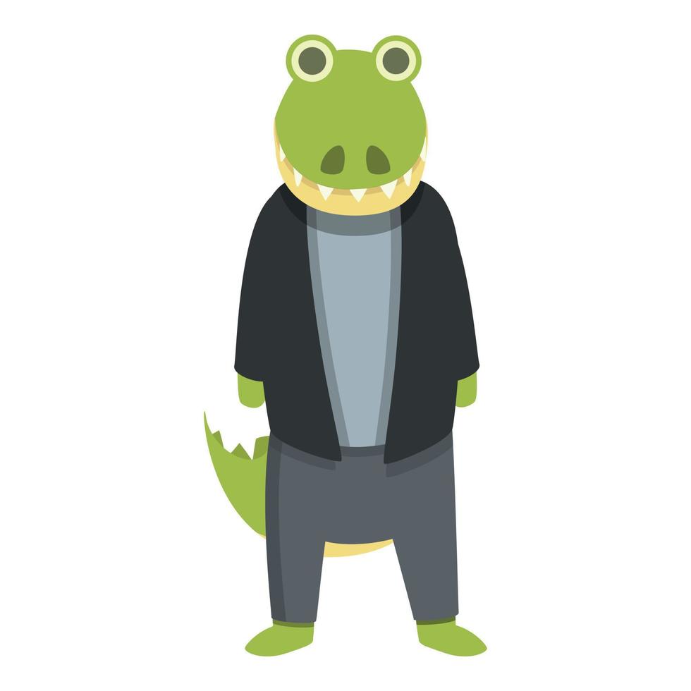 Team alligator icon cartoon vector. Cute animal vector