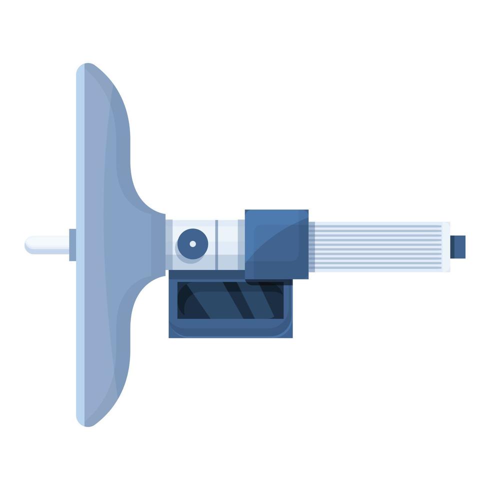 Digital micrometer laboratory icon, cartoon style vector