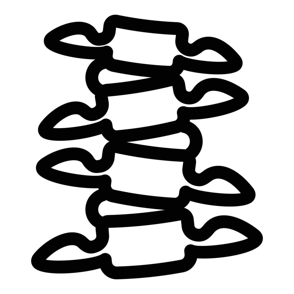 Spine illness icon, outline style vector
