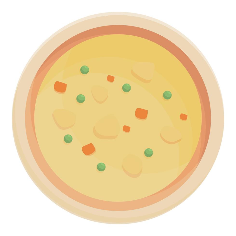 Corn cream soup icon cartoon vector. Hot bowl vector