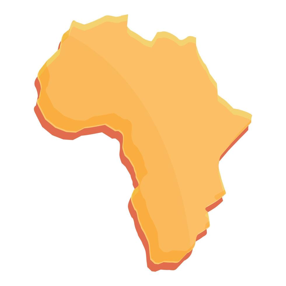 icono del continente africano, estilo de dibujos animados vector