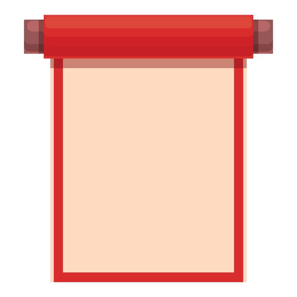 Fortune rooster icon cartoon vector. China scroll vector