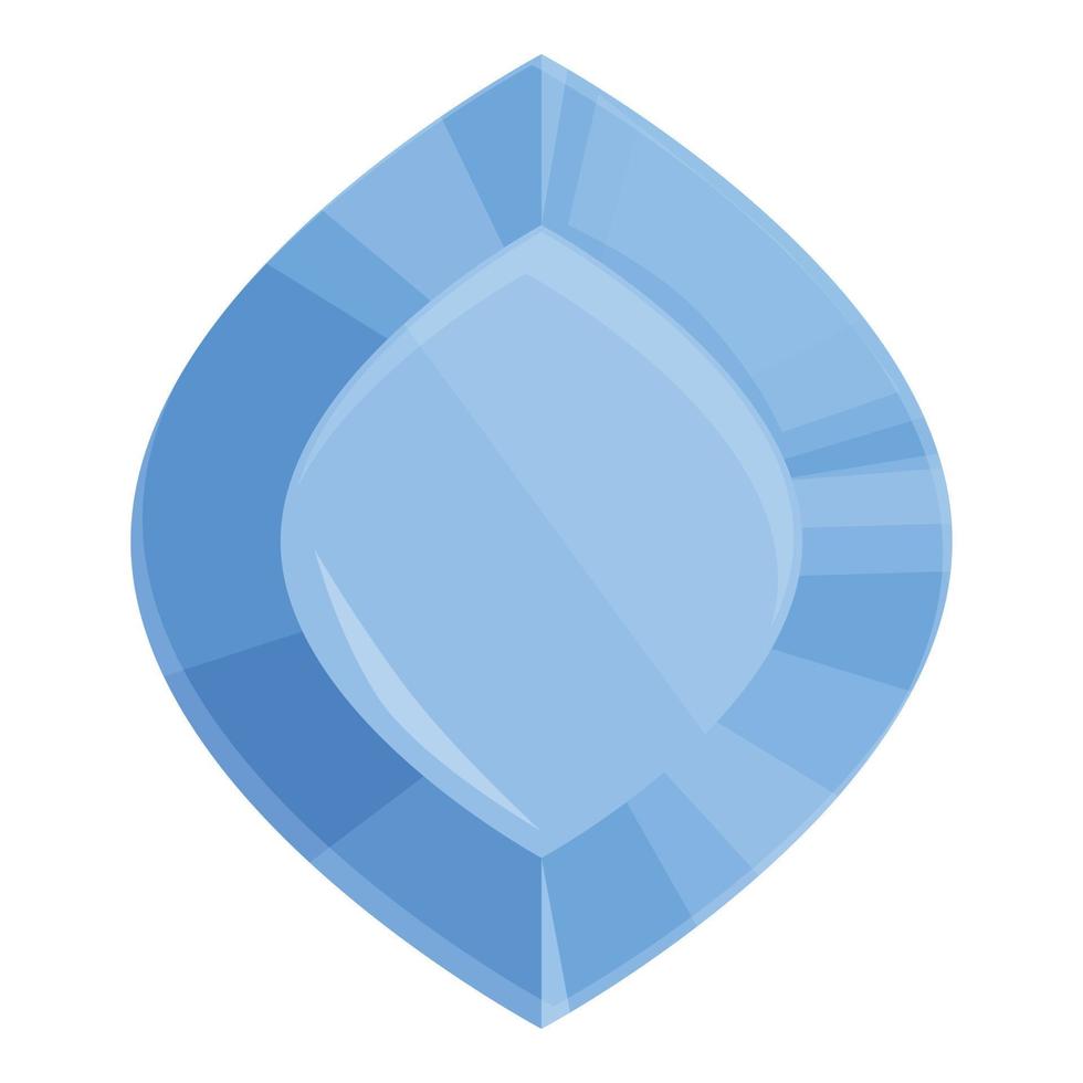 Blue shape icon cartoon vector. Stone gem vector