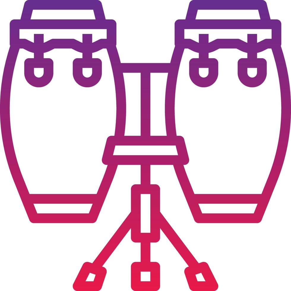 conga music musical instrument - gradient icon vector