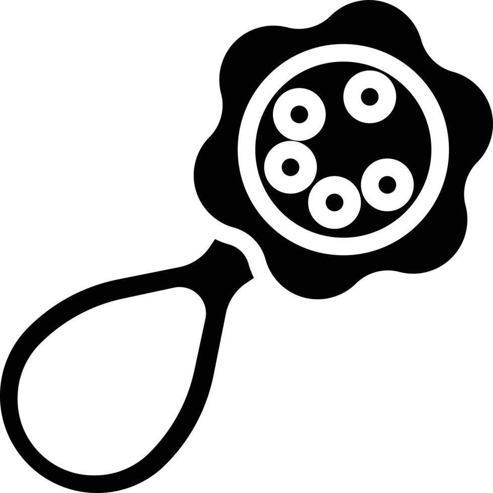 shaker toy rattle baby accessories - solid icon vector