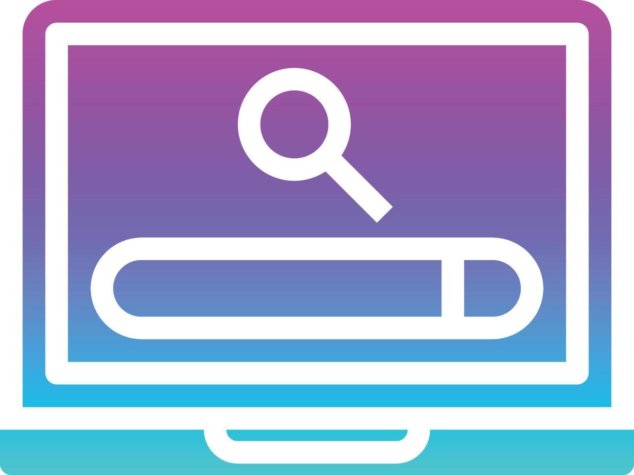 search engine result website seo - solid gradient icon vector