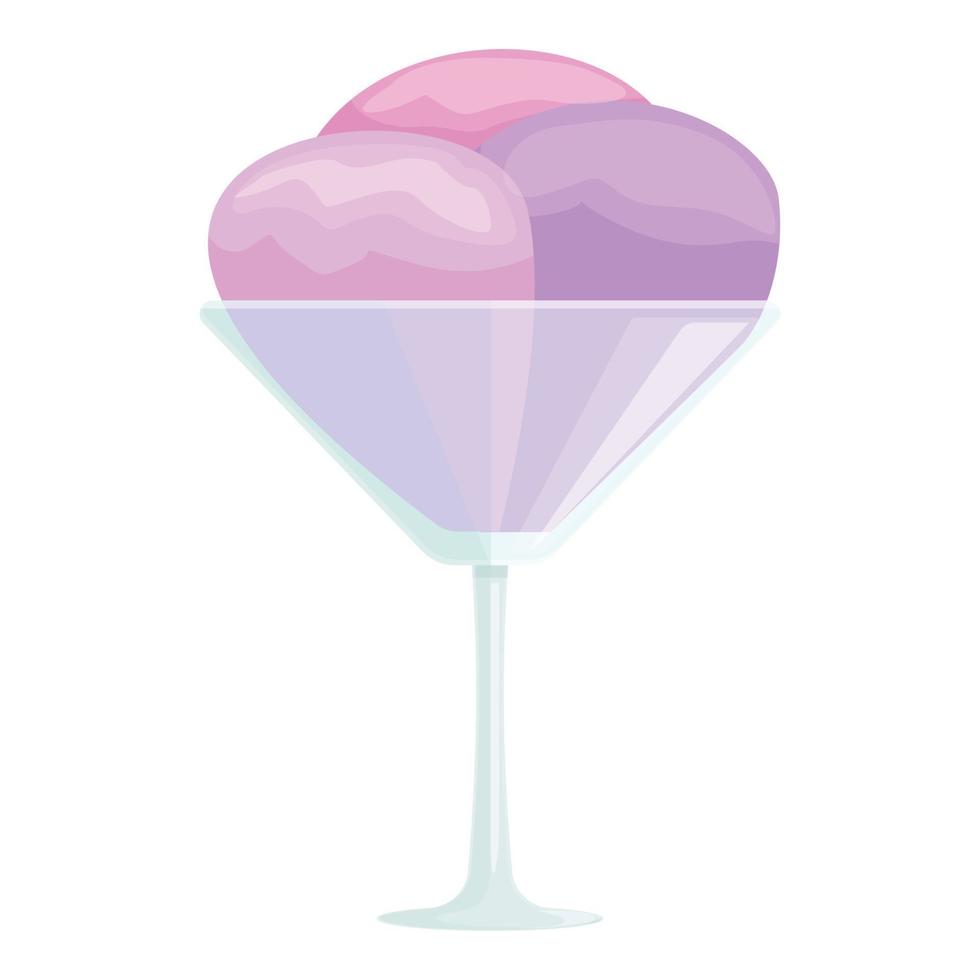 Unusual ice cream icon, cartoon style vector