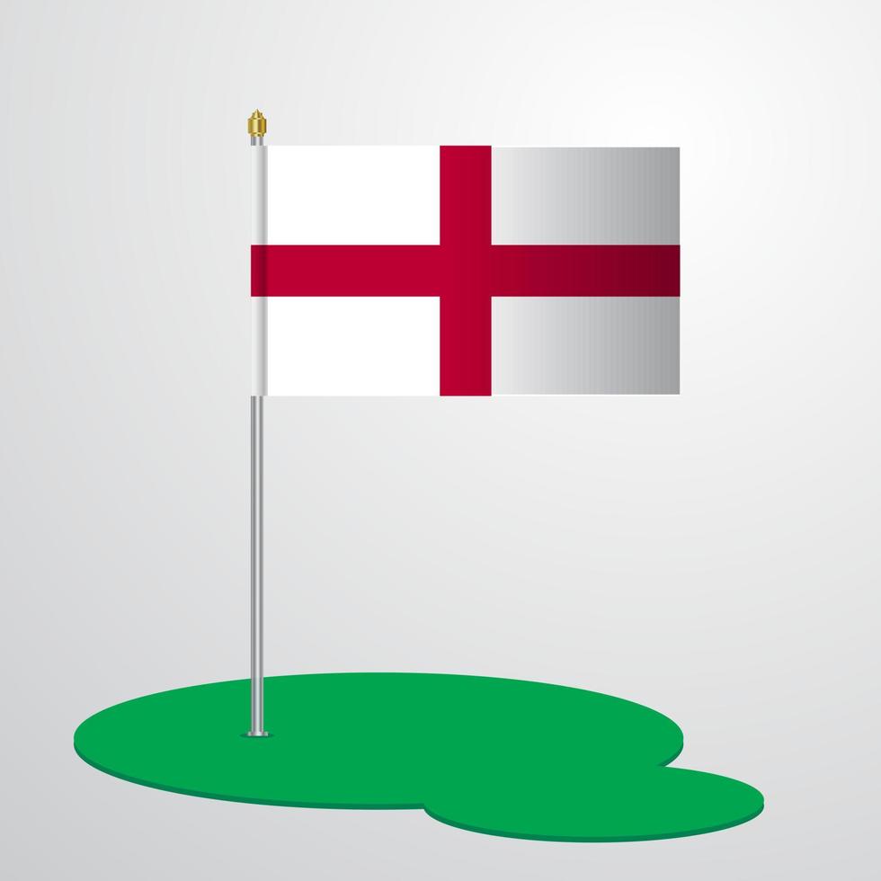 England Flag Pole vector