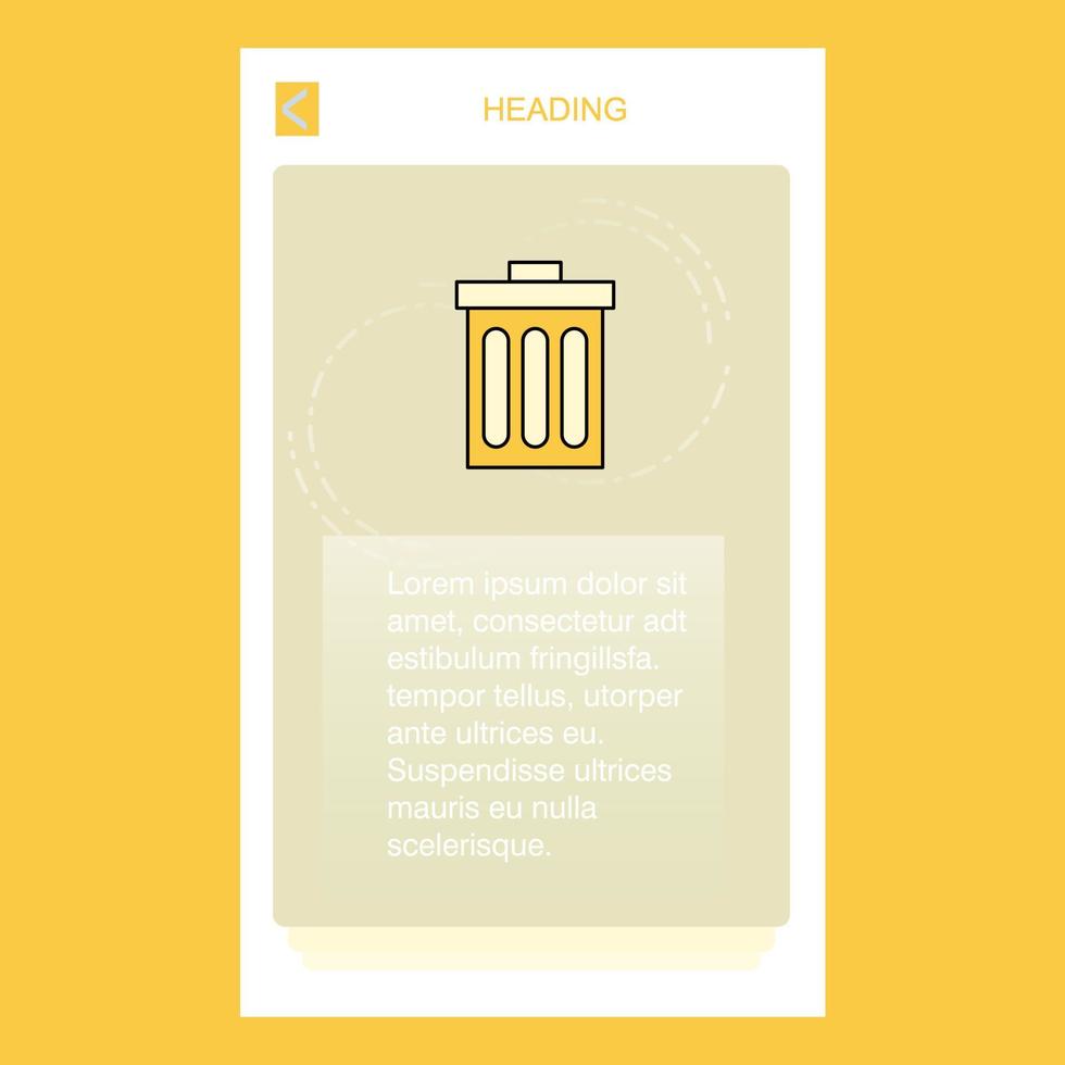 Trash mobile vertical banner design design Vector