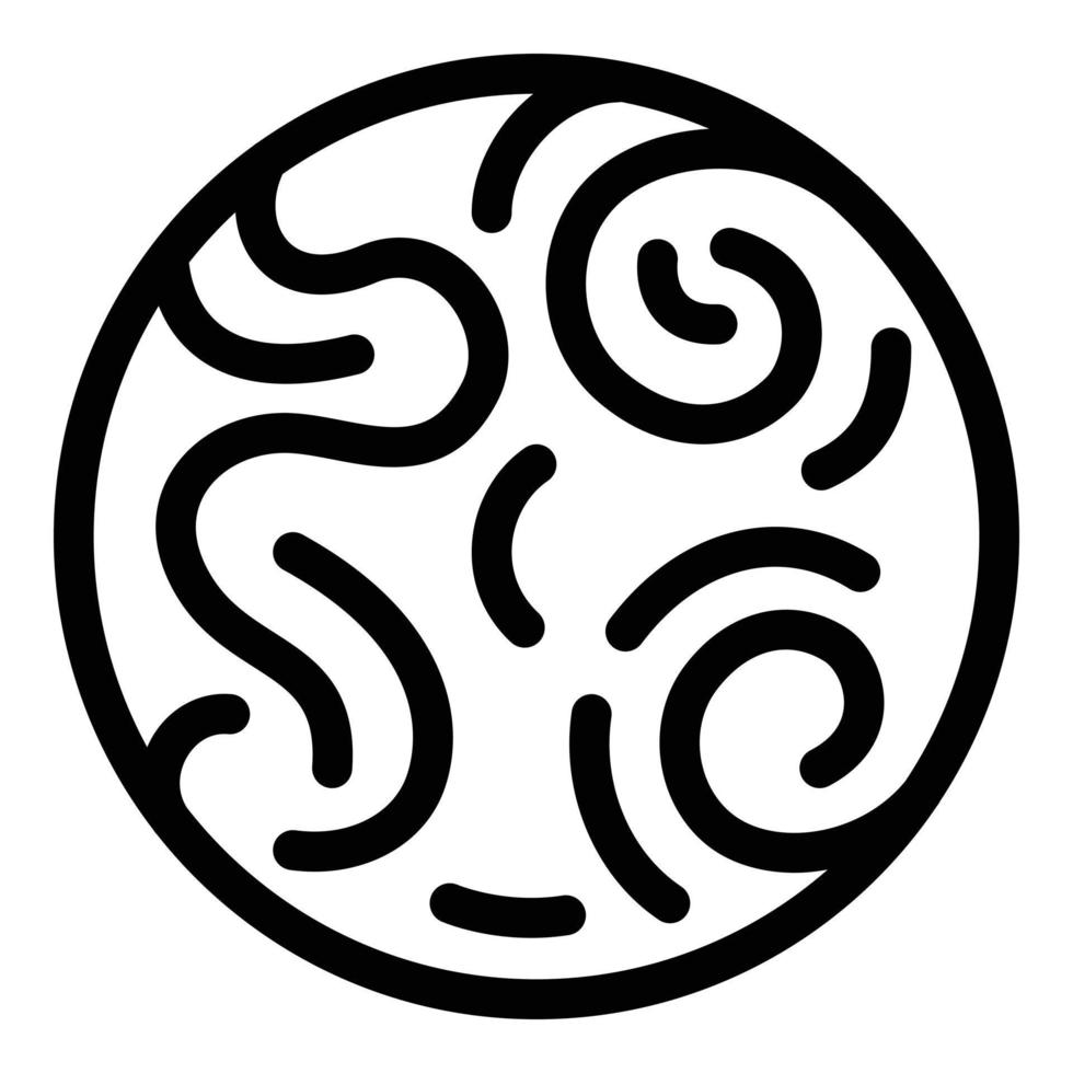 Space planet icon, outline style vector