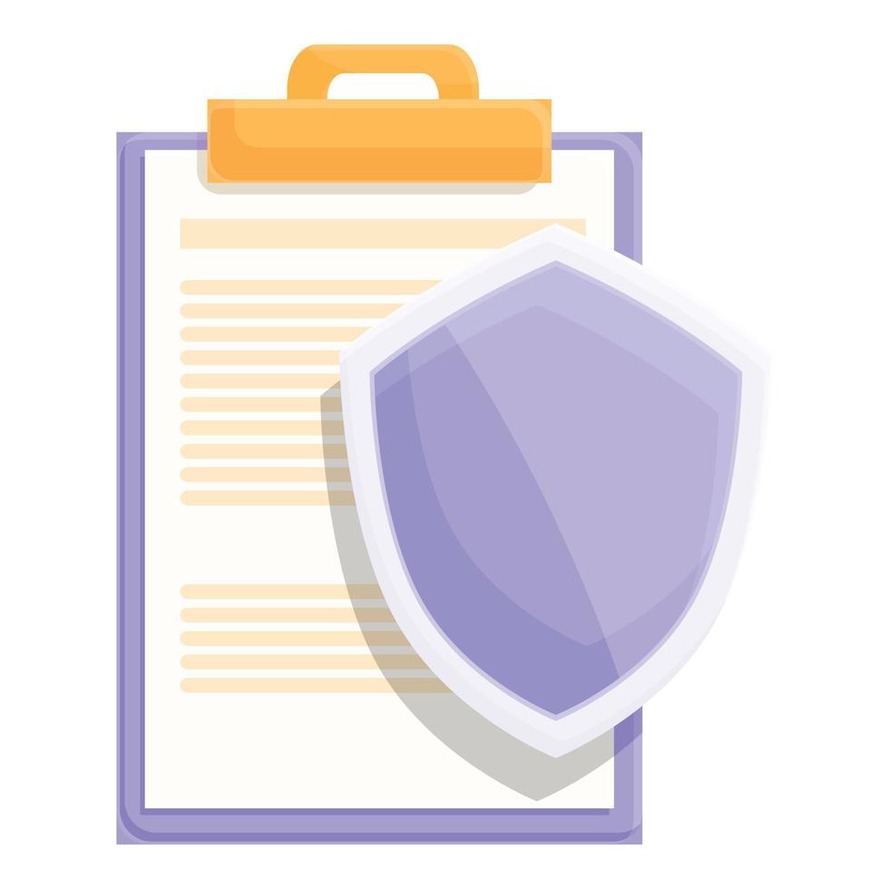Clipboard data icon cartoon vector. Secure privacy 14351164 Vector Art