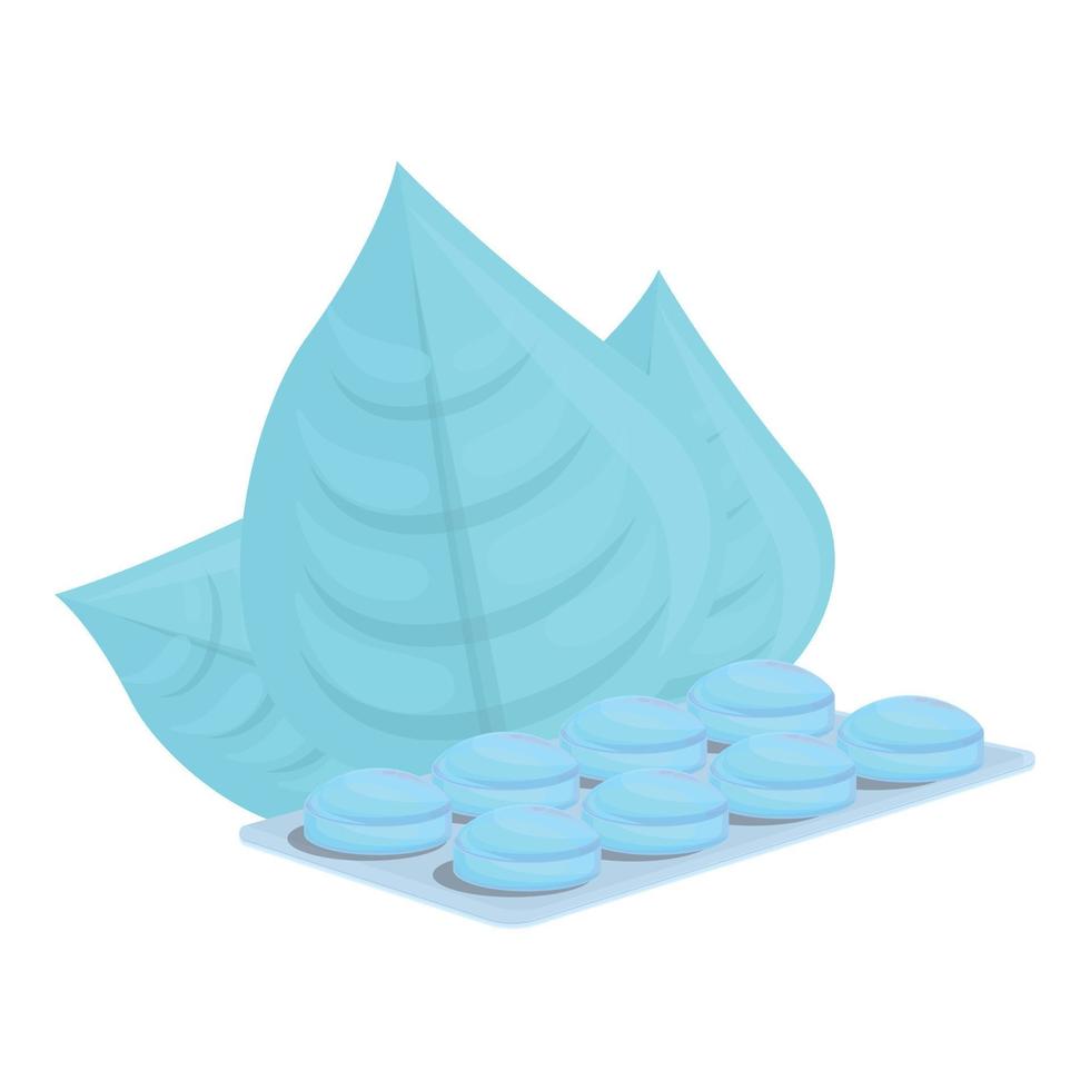 Ice cough drops icon, cartoon style vector