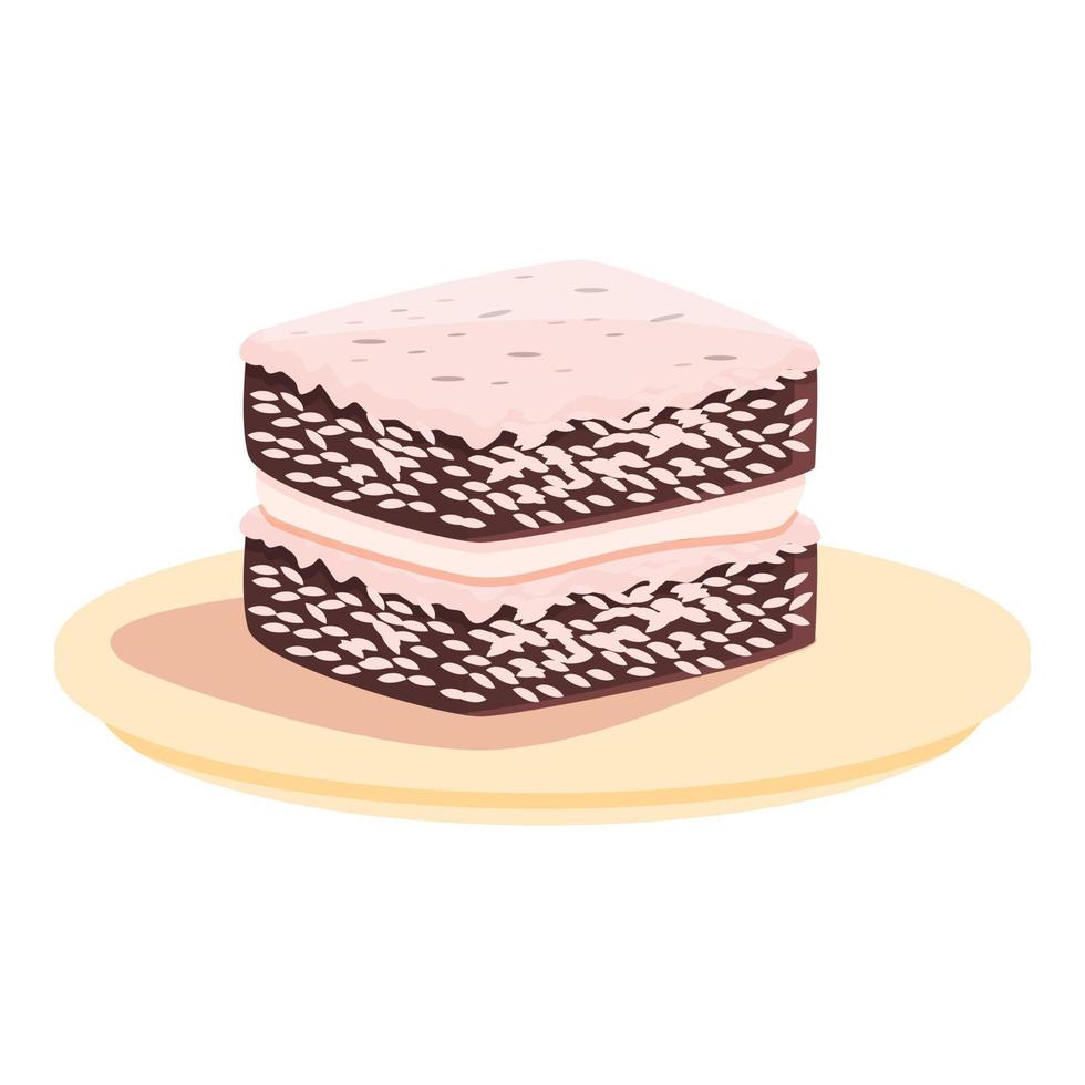 vector de dibujos animados de icono de pastel australiano dulce. cena comida