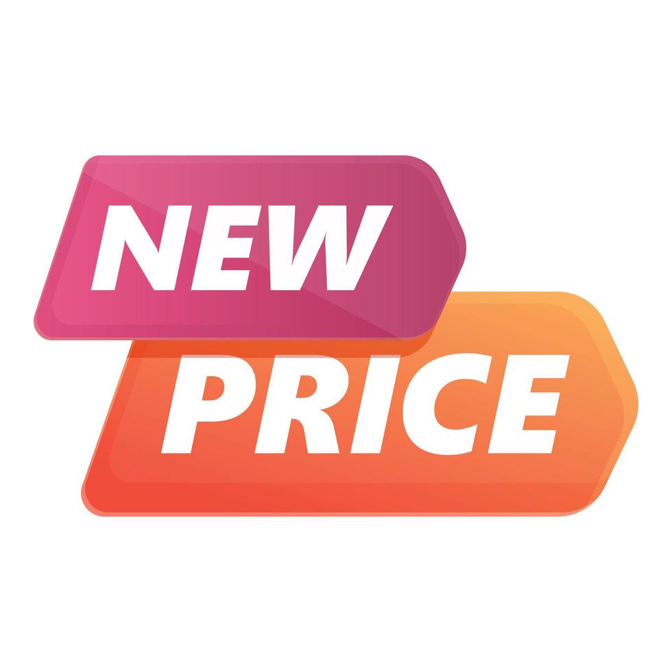 Flash new price icon cartoon vector. Label tag vector
