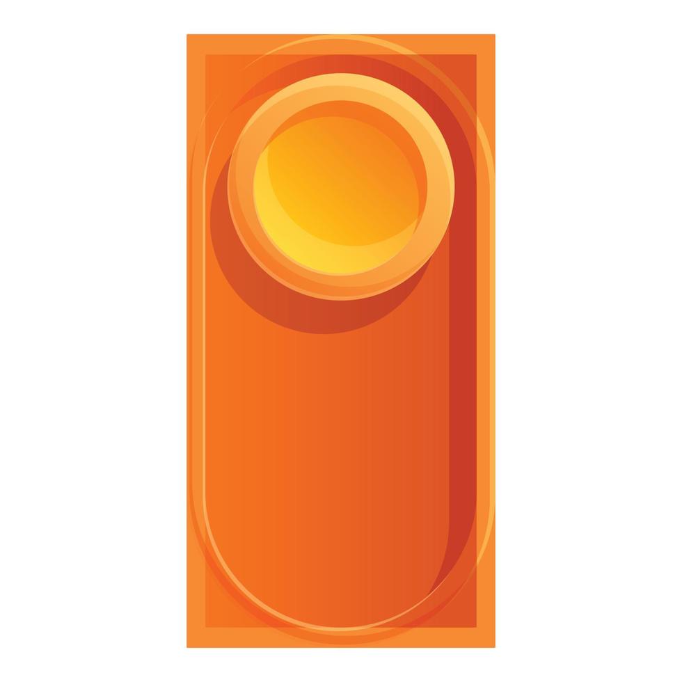 Slide button interface icon, cartoon style vector