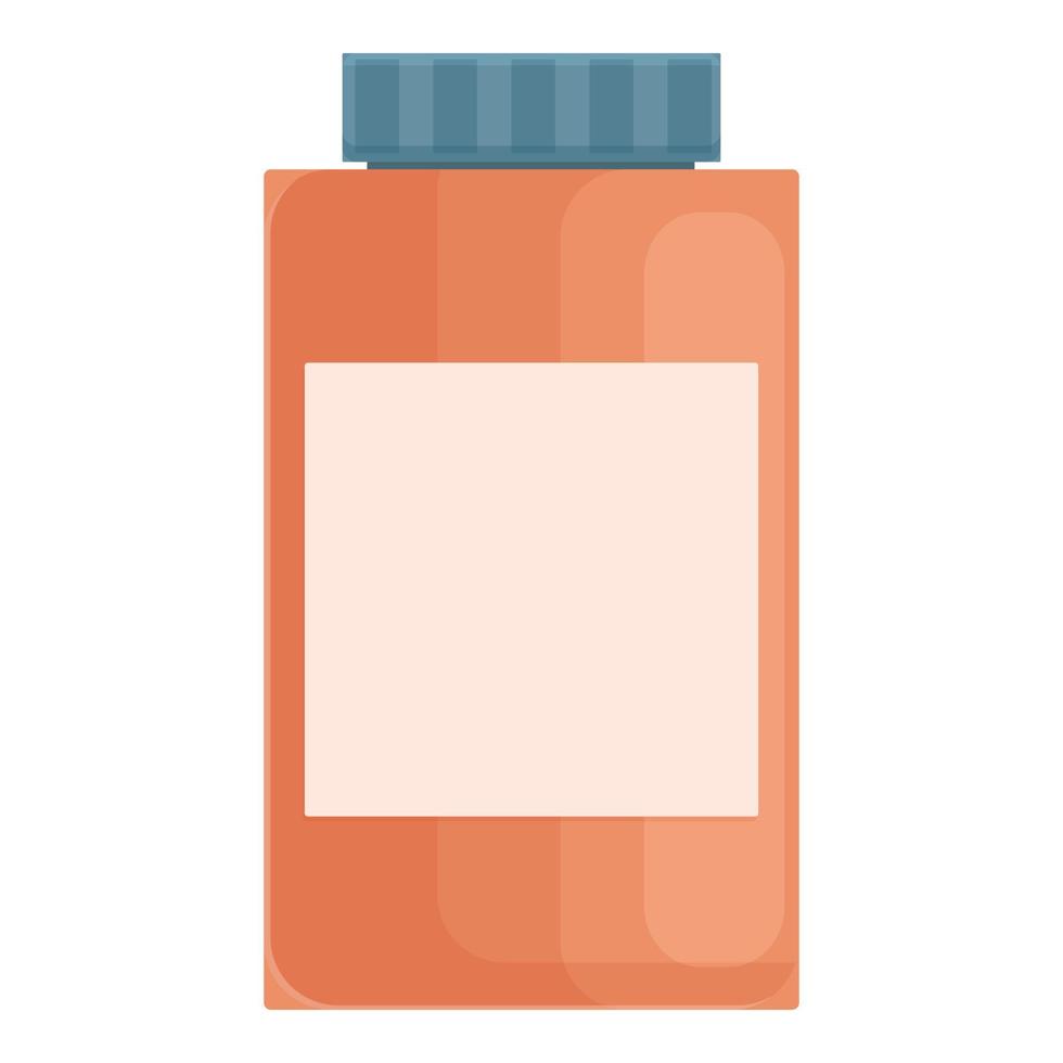vector de dibujos animados de icono de vitamina tarro. atleta deportivo