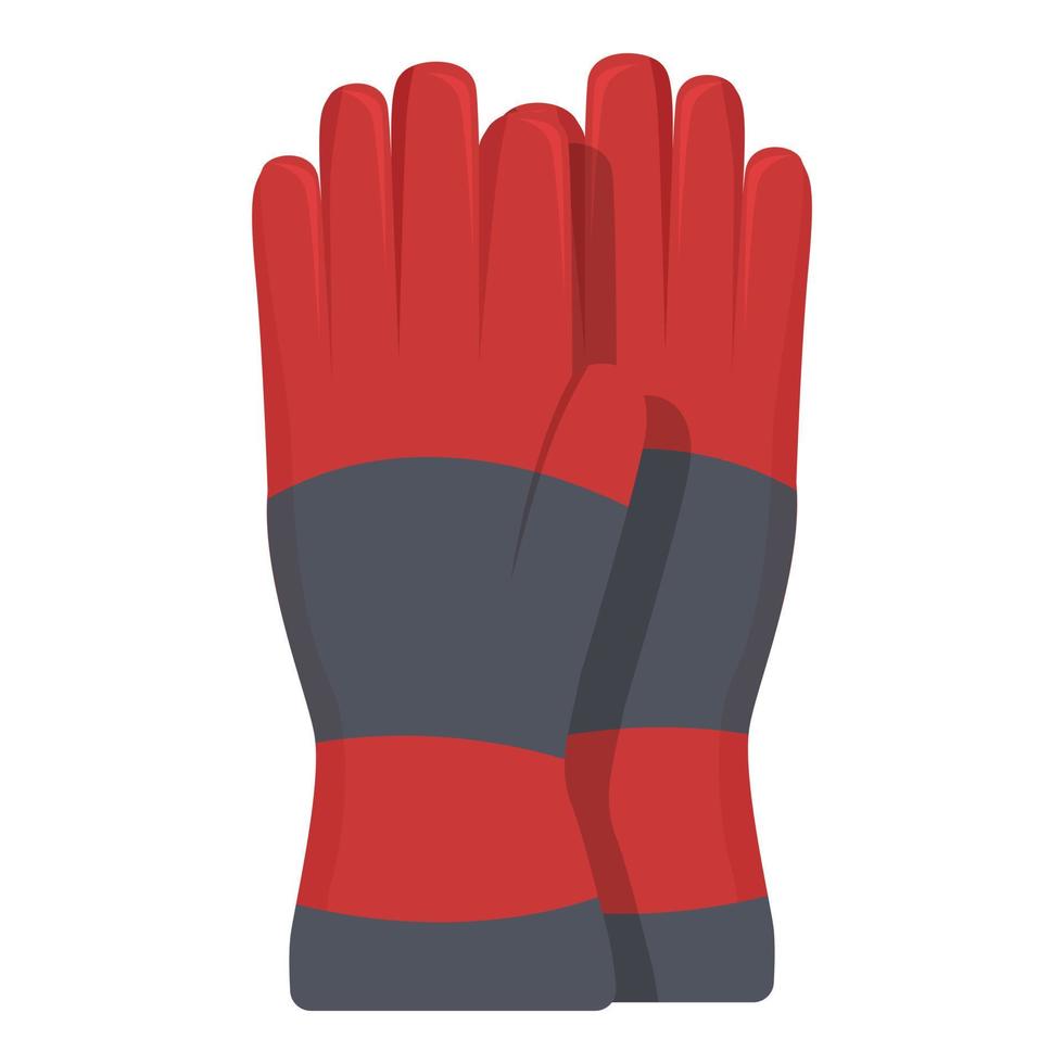 vector de dibujos animados de icono de guantes rojos. conductor chaqueta