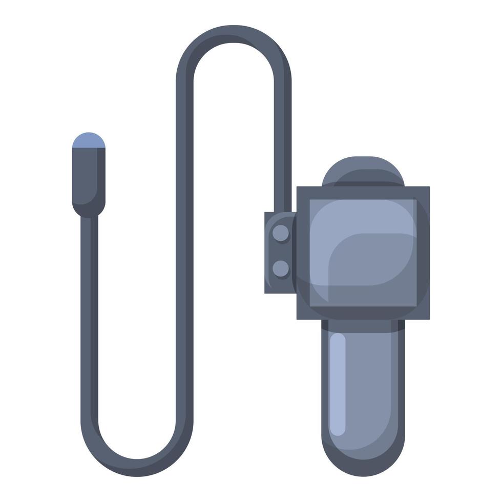 Digestive endoscope icon, cartoon style vector