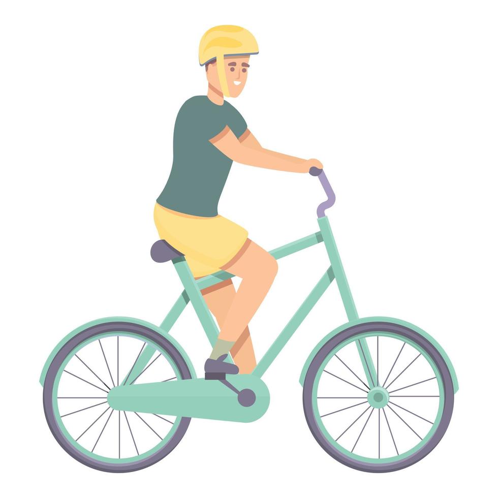 vector de dibujos animados de icono de instructor de bicicleta. entrenamiento corporal