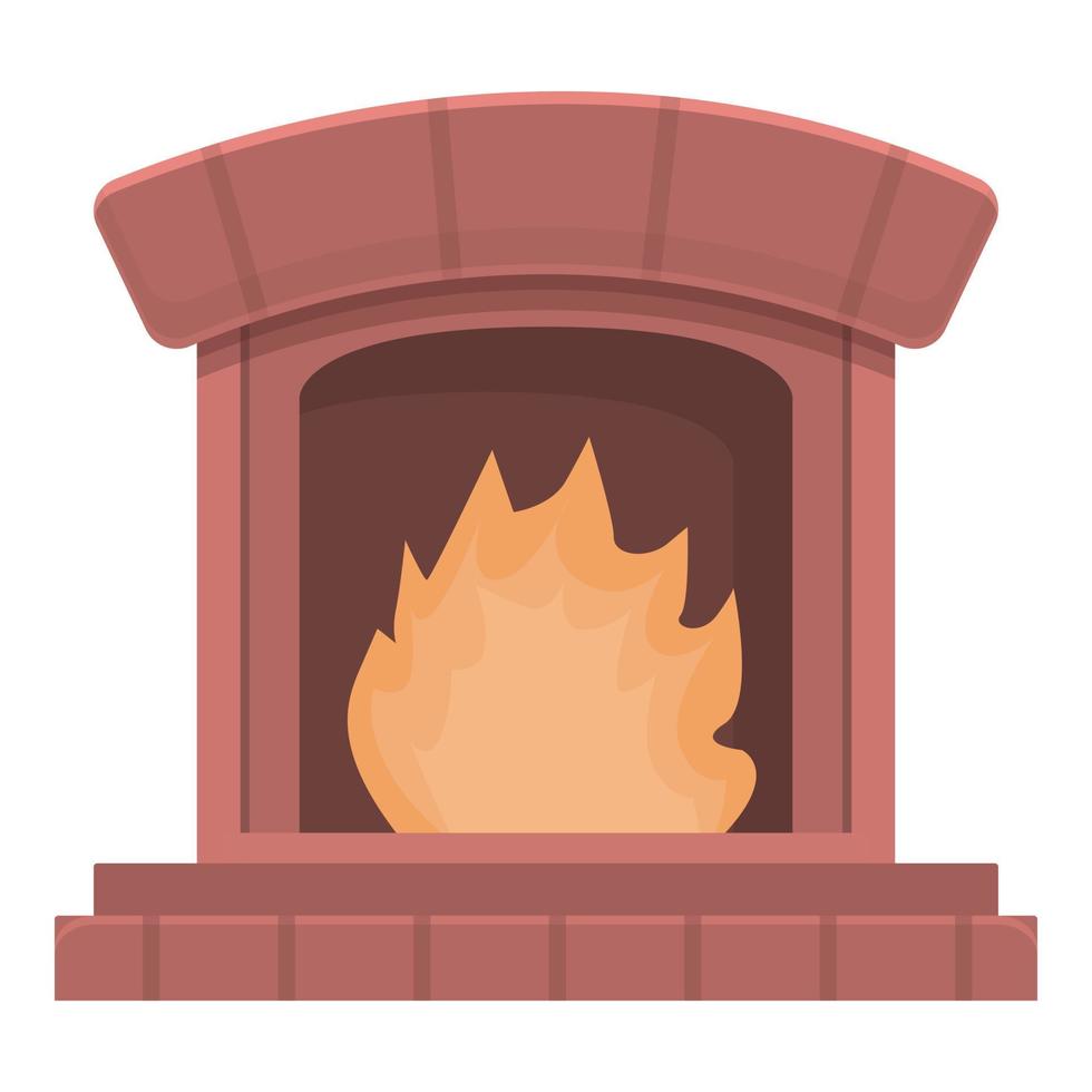 Cooking furnace icon cartoon vector. Burning fire vector