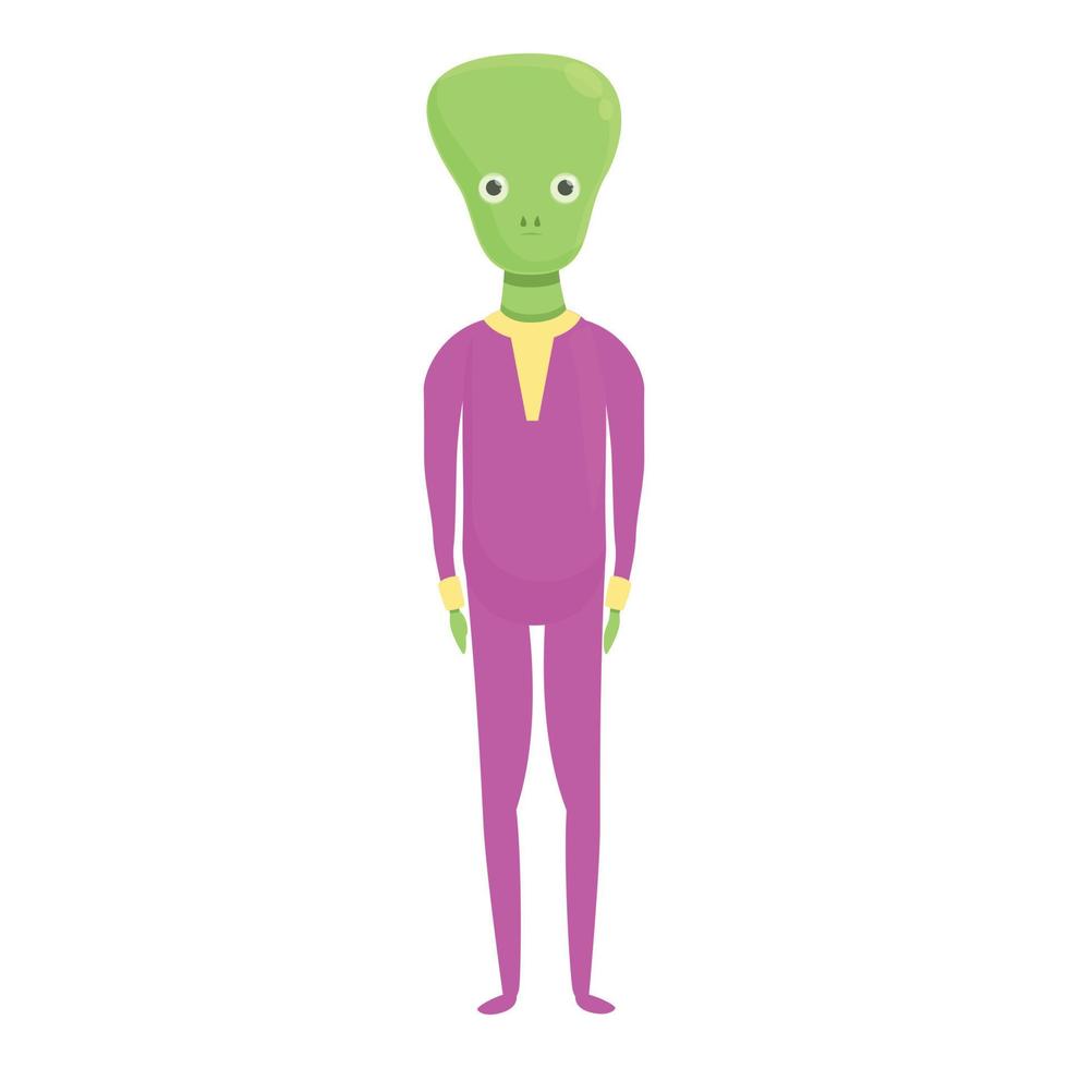 Child alien icon cartoon vector. Space ufo vector